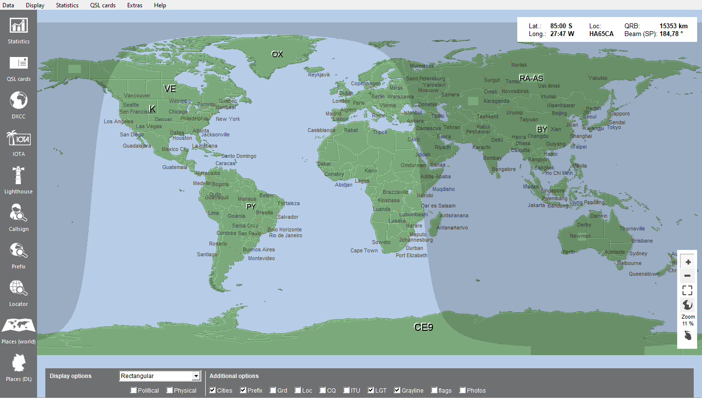 world map with grayline